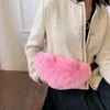 Grand sac de taille pour femmes hiver ceinture en peluche épaule bandoulière poitrine mode moelleux Fanny Pack banane sac à main concepteur 240103