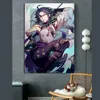 Anime cartaz imagem genshin impacto personagem masculino elf xiao pintura em tela parede arte impressão quarto decoração de casa presente 240104