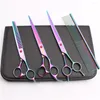 4Pcs 8" Customized Logo 440C Hairdresser For Dog Pets Flur Clipping Shear Grooming-for-dog Professional Hair Scissors