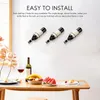 Pack Of 6 Wall Mounted Wine Racks Red Bottle Display Holder With Screws Metal Hanging Rack Organizer 240104