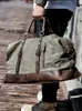 Muchuan Men Travel Bags M Hand Luggage Bagsキャンバスレザートラベルダッフルバッグショルダーバッグ大規模週末
