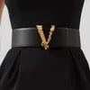 Ceintures 2023 nouveau large 7CM marque de luxe célèbre créateur de mode réversible femmes ceinture dames ceinture nouvelle robe en cuir ceinture