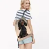 School Bags Cute Beagle Dog Print Drawstring Bag Dachshund Puppy Women Backpack For Travel Portable Storage Book Shoe Holder