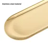 Plates Stainless Steel Nut Fruit Cake Tray Nordic Snack Plate Oval Western Steak Dish Gold Sliver Towel Kitchen Tableware