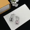 High quality earrings designer woman 18k gold Jewelry studs Luxury brand fashion Simple titanium steel lock earrings Wedding Party Jewerlry Gifts