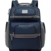 Bola de pacote da Marinha Tumiis Back Back Mens Bookbag Livros de luxo 2603578 Bolsas de designers Alpha3 Series Blue Contrast Backpack Bolsa de Computação de Moda Masculina 3VHP