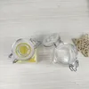 Storage Bottles Snap Jar Glass Bottle Round Candy Tea Candle Sealed Seasoning Vial