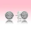 CZ Diamond Pave Stud Earring Women Mens 925 Silver Fashion Jewelry With Original Box för Summer Earrings Sets1485239