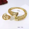 Kvinna armband 18k guldpläterad koppar armband med ring lyxig zirkonia dubai smycken bröllop festtillbehör 240103