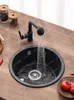 Bathroom Sink Faucets Quartz Round Small Single Stage Kitchen Vegetable Basin Granite Drop-in