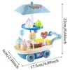 Jouet de camion de crème glacée semblant jouets de chariot de crème glacée pour les garçons Mini jouets de jeu pour tout-petits pour cadeaux d'anniversaire pour enfants amusants et éducatifs 240104