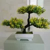 Dekorative Blumen, Mini-Simulationsbaum, Topfpflanzen, realistisches Kiefern-Design, gefälschte Heimbüro-Tischdekoration, Wohnzimmer-Schreibtisch-Dekoration