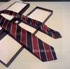 Neck Ties Designer Stripe Printed Silk Tie Handgjorda slips Tillbehör Hot Selling Style 88xy