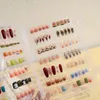 Nail Art Kits Tips Display Book Showing Shelf Gel Polish False Nails Manicure Collector Box Board Tools