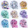 Nail Art Décorations Acrylique Strass AB Couleurs Flatback Pointu 1000pcs 4mm Argent Feuille Colle Sur Perles Accessoires Autocollant Décoration