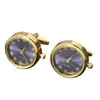 Mens Luxury Watches Cufflinks Classic French Business Fashion Rotating Clock Gold Color Cuff Link Anniversary Gifts 240104