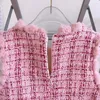 Girl Dresses Cute Baby Girls Tweed Pocket Vest Dress For Kids Toddler Sleeveless Pom Balls Pink Fall Winter Waist Coat Clothing