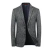 Ternos masculinos de lã de alta qualidade quentes para blezer 2024 outono inverno inteligente casual clássico único breasted blazer mujer roupas marca