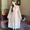 Damska odzież sutowa różowa suknia szlafropowa księżniczka