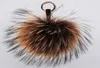 15cm y Raccoon Fur Ball Pom keychain porte clef pompom de fourrure llavero pompon keyring Chaveiro Charm Bag Bendant3577424