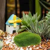 Decorative Flowers Green Wall Bonsai Simulated Moss Stone Emulated Mossy False Plant Ornament Faux Stones Artificial Indoor