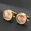 Mens Luxury Watches Cufflinks Classic French Business Fashion Rotating Clock Gold Color Cuff Link Anniversary Gifts 240104