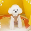 Hundkläder varm solid plyschkläder vinterrock husdjur leveranser valp neddy öppen knapp skjorta schnauzer tecknad film