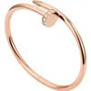 Fashion Bracelet Carter Ladies Rose Gold Silver Lady Bangle Nail Stainless Steel Popular Jewelry Couple With Original Box Pan panYJ