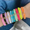 Braccialetti 5 pezzi di alta qualità smalto multicolore occhio di Hamsa occhi rotondi braccialetto adorabile polsini vintage bracciali per le donne regalo per lei