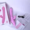 Sälj Telescopic Vibration Rod Warm Tongue Slicking Female Clitoris Stimulerande Masturbation Device Adult Sexual Products 231129