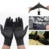 100Pack travaux ménagers fort noir gants en nitrile jetables PVC sans latex antistatique jardin soins pour animaux de compagnie tatouage travail gants résistant à l'huile 240104