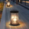 Retro czarna LED LED Light Outdood Waterproof Luksusowy luksusowy ścieżka willi Pillar Lighting Park Road Lampy krajobrazowe Lampy dekoracyjne