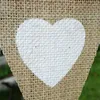 Party Decoration 13 Pcs Wedding Burlap Bunting Linen Love Triangle Supplies Stage Background Layout Pull Flag Banner Birthday