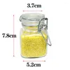 Storage Bottles Snap Jar Glass Bottle Round Candy Tea Candle Sealed Seasoning Vial