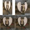 Party Decoration High Quality Cosplay Costume Adt039S White Angel Wings Wedding Bar Decorations Pography Shooting Props Pure Handmad Dhusw