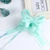 100pcs Large Size 50mm Beautiful Solid Color Pull Bow Ribbon Gift Packing Flower Bowknot Party Wedding Car Room Decoration 240104