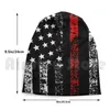 Bérets ligne rouge drapeau américain chapeau Usa en détresse pompier cadeau bonnets tricot Hip Hop mince