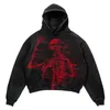 Suéteres masculinos Street Punk Wind Ninja Impresso Hoodies de mangas compridas Casais Hip-hop Street Y2k Loose Fashion Oversized Hoodies Harajuku Goth TopL231113