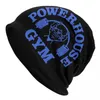 Basker blå kraftgymnastikhattar gata stickad hatt för män kvinnor höst vinter varm fitness bygga muskelskallies mössa mössa