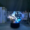 Veilleuses Anime attaque sur Titan lampe à LED double couleur pour enfants chambre décor cadeau d'anniversaire Manga deux tons lumière AOT