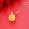 Customized 24 Karat Chain 100 Percent Pure 24K Saudi 999 Solid Gold Pendant Necklace Women Jewelry