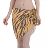 Women's Swimwear Sexy Chiffon Pareo Scarf Tiger Stripe Beach Cover Up Wrap Kaftan Skirts Leopard Wear Swimsuit Bikini Ups