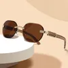 Lunettes rétro Buffs Style Vintage Gangster sans monture lentille claire lunettes ovales hommes femmes