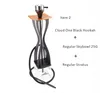 Shishabucks Cloud One Hookah Anodised Aluminium Shisha Multi-HoS HOOSHAH MED Square Acrylic Base 240104