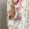 Marken-Trainingsanzug für Damen, Designer-Kleidung, Mode, langärmliges Hemd mit Blumenmuster + gerade Hose mit elastischer Taille, Jan. 04