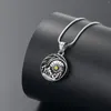 Collane con ciondolo Cremazione Ceneri Gioielli Sole Luna Montagna Ciondolo Collana con urna ricordo Piccole urne in acciaio inossidabile personalizzate