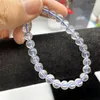 Link Armbanden 7mm Natuurlijk Blauw Haar Quartz Armband Kralen Bedels Handgemaakte Fortuin Energie Bangle Minerale Vrouw Amulet Sieraden Cadeau