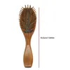 Щетка для волос из сандалового дерева, деревянная натуральная массажная расческа ручной работы для распутывания волос с подарочной коробкой 240104