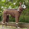 Hundebekleidung, Winter-Onesies für mittelgroße und große Hunde, vierbeinig, dicker Mantel, weiche Welpenkleidung, hoher Halsausschnitt, warmer Overall, Haustierzubehör