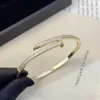 Designer parafuso pulseira pulseira unhas amor moda luxo jóias cuidador original na moda 18k diamante de ouro para mulheres homens pulseiras de prata jóias pulseira p6lf